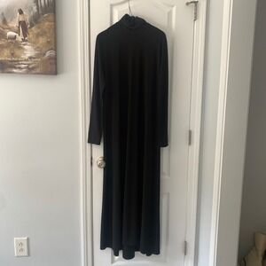 Norma Kamali Black Turtleneck Long Sleeve Maxi Dress Large KK2239PL014001